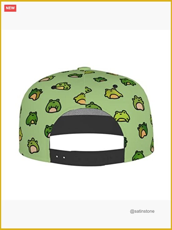 Unisex Frog Print Trucker Hat Adjustable Snapback Baseball Cap Outdoor